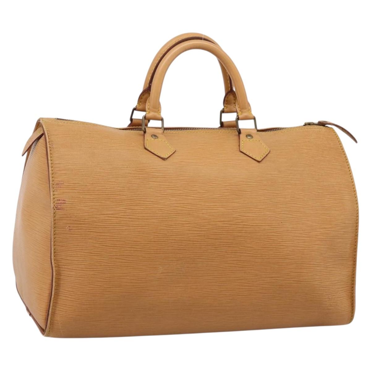 LOUIS VUITTON Epi Speedy 35 Hand Bag Zipangu Gold LV Auth 206327
