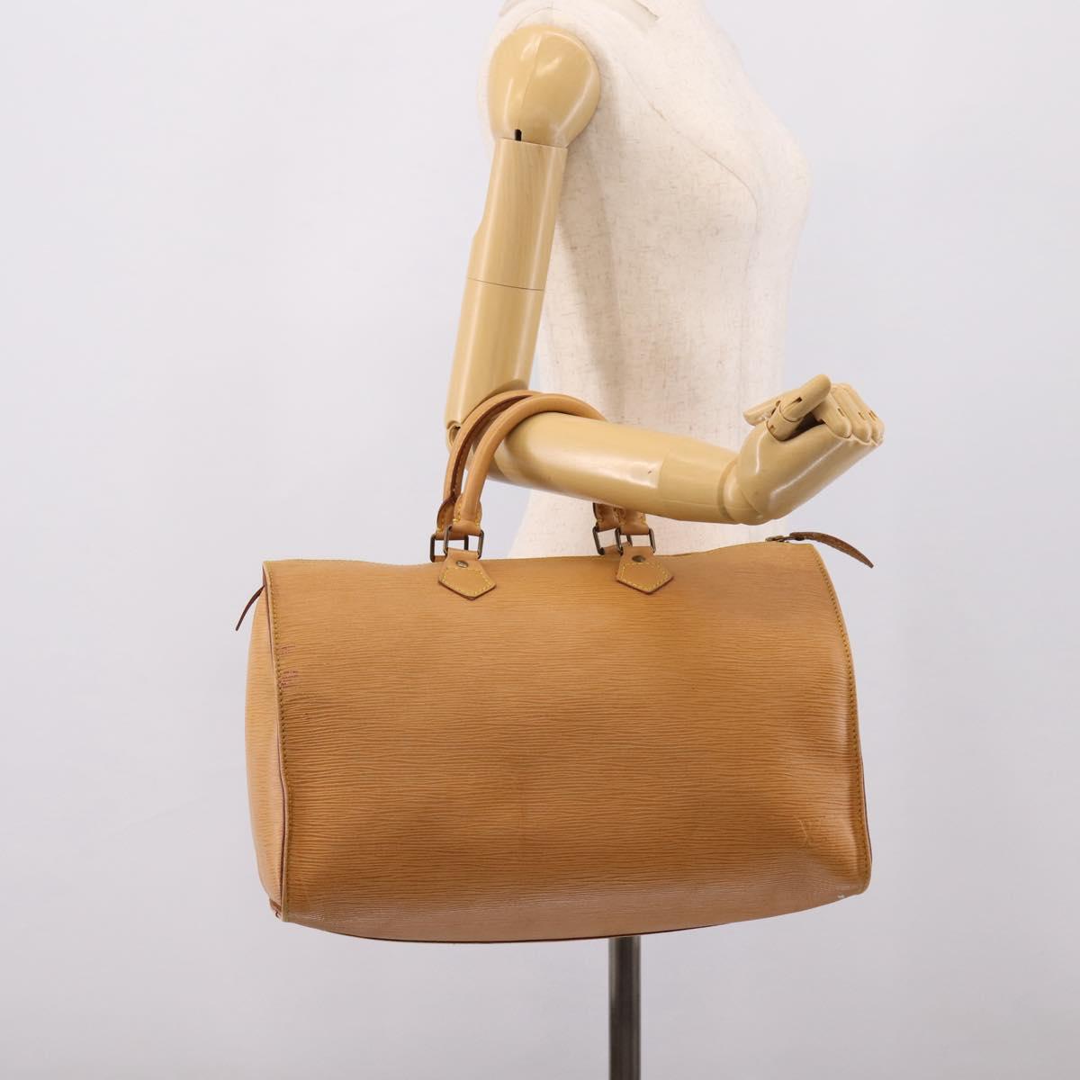 LOUIS VUITTON Epi Speedy 35 Hand Bag Zipangu Gold LV Auth 206327