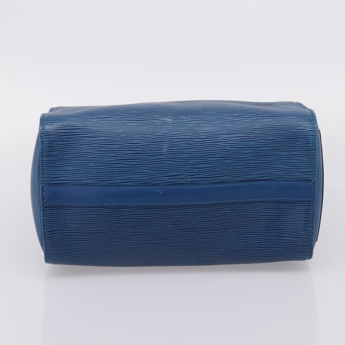 LOUIS VUITTON Epi Speedy 25 Hand Bag Toledo Blue M43015 LV Auth 206328