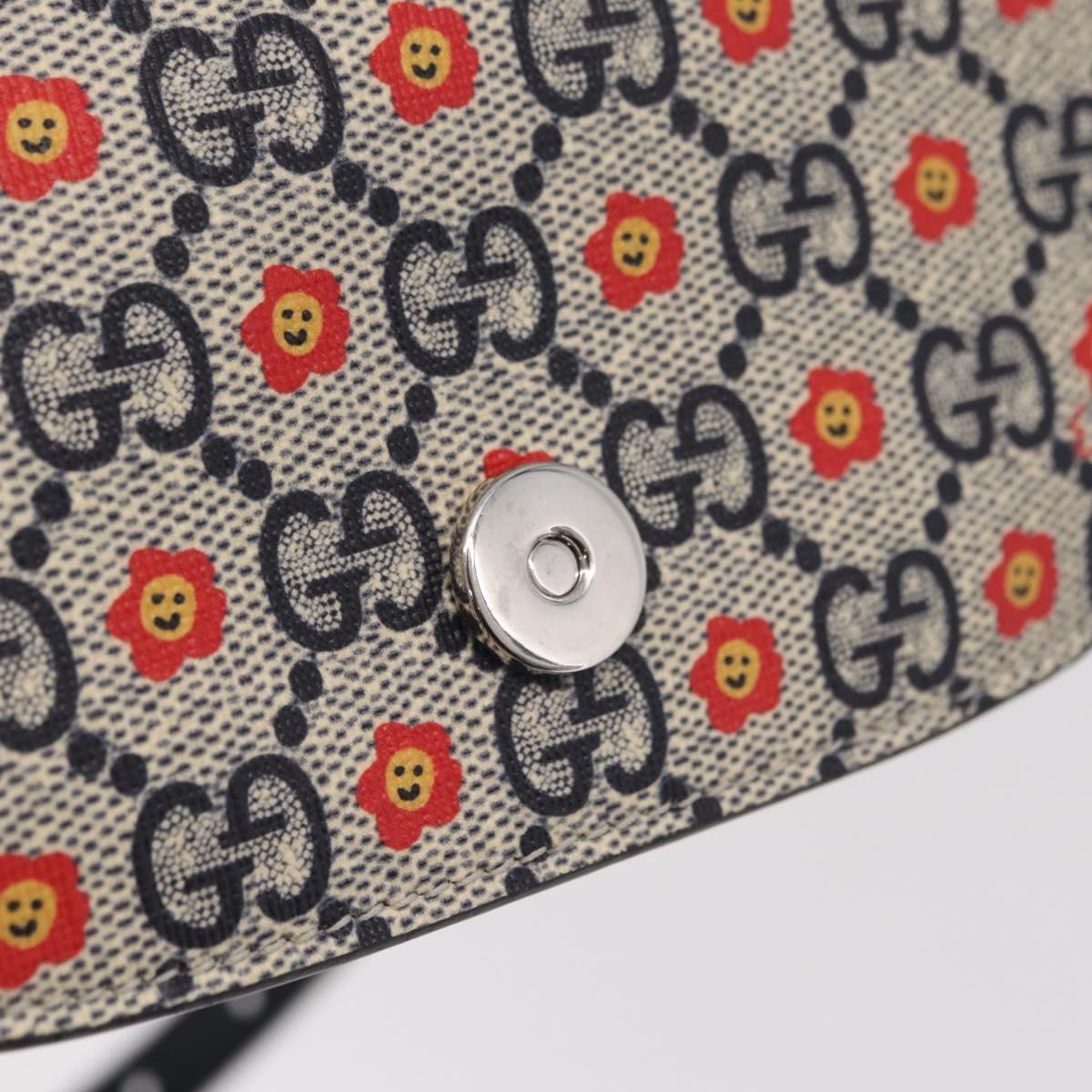 GUCCI GG Supreme Children's Waist bag PVC Sherry Line Navy 835822 Auth 206329M