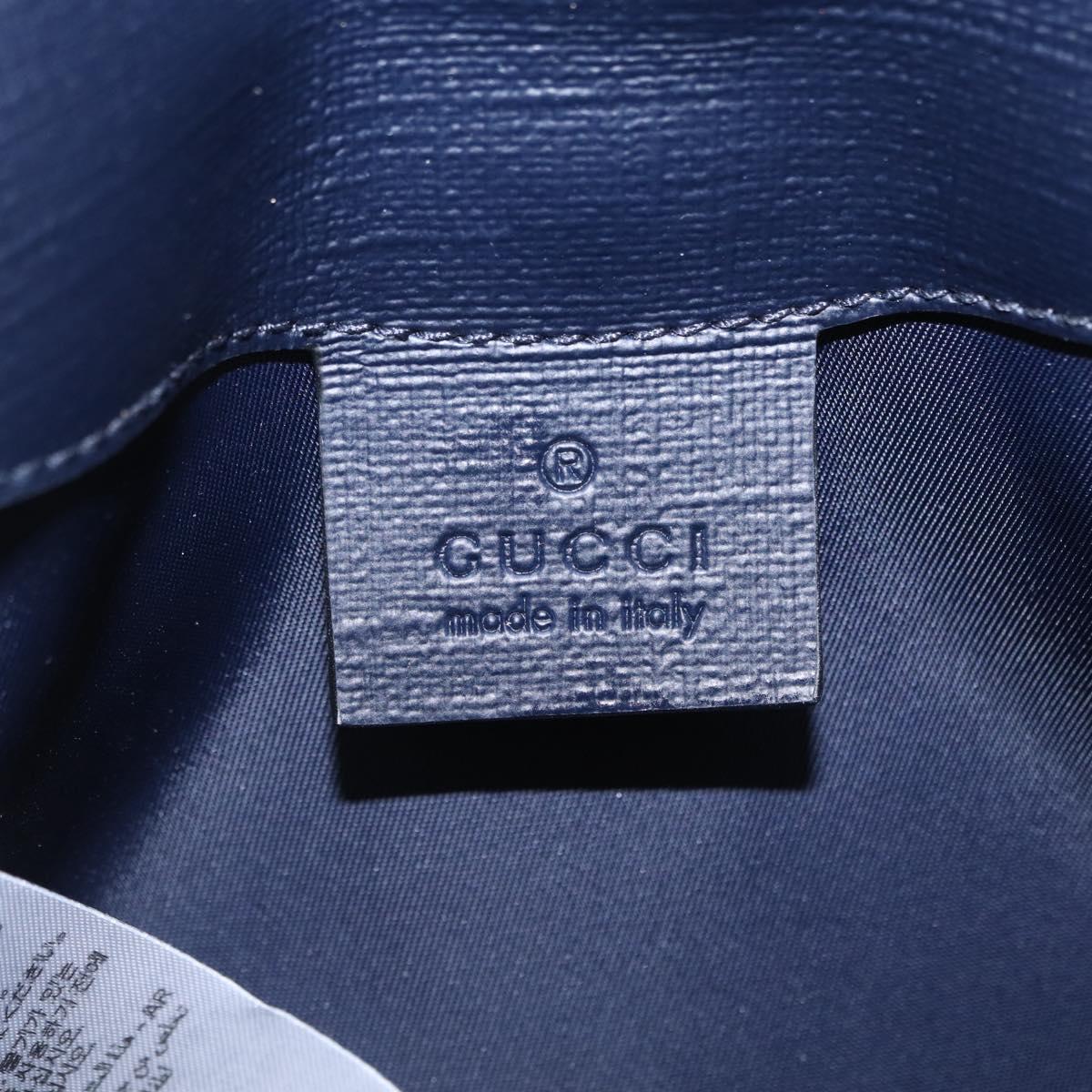 GUCCI GG Supreme Children's Waist bag PVC Sherry Line Navy 835822 Auth 206329M