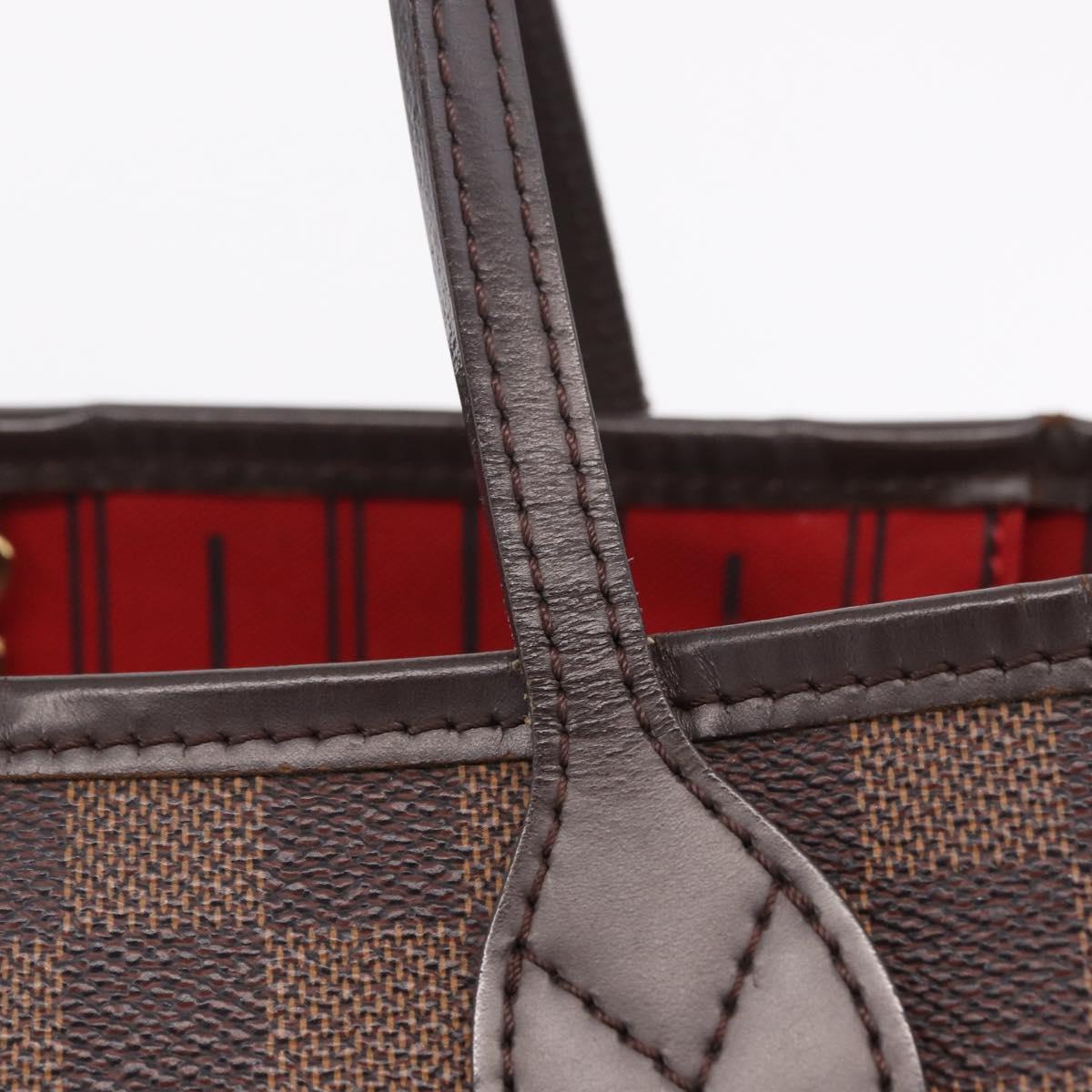 LOUIS VUITTON Damier Ebene Neverfull PM Tote Bag N51109 LV Auth 206336