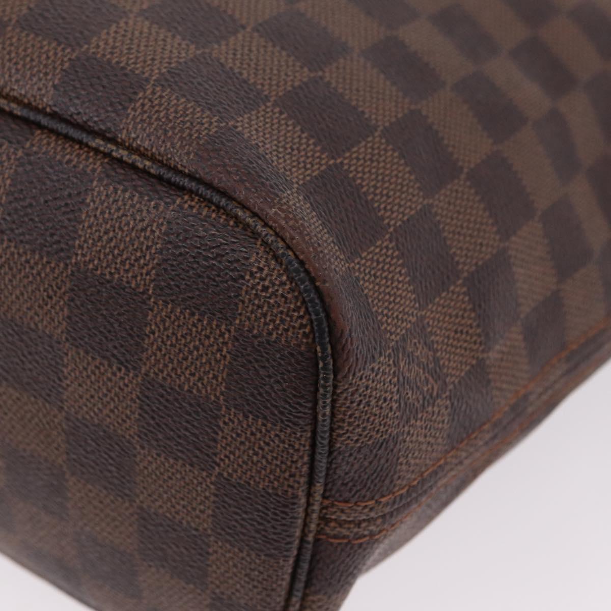LOUIS VUITTON Damier Ebene Neverfull PM Tote Bag N51109 LV Auth 206336