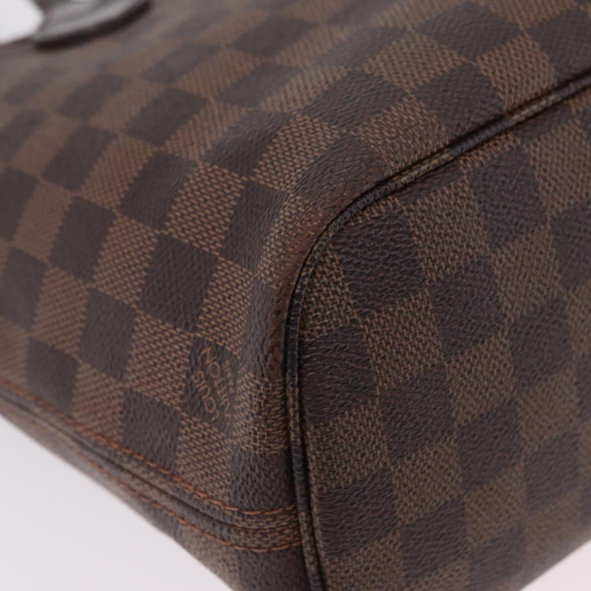 LOUIS VUITTON Damier Ebene Neverfull PM Tote Bag N51109 LV Auth 206336