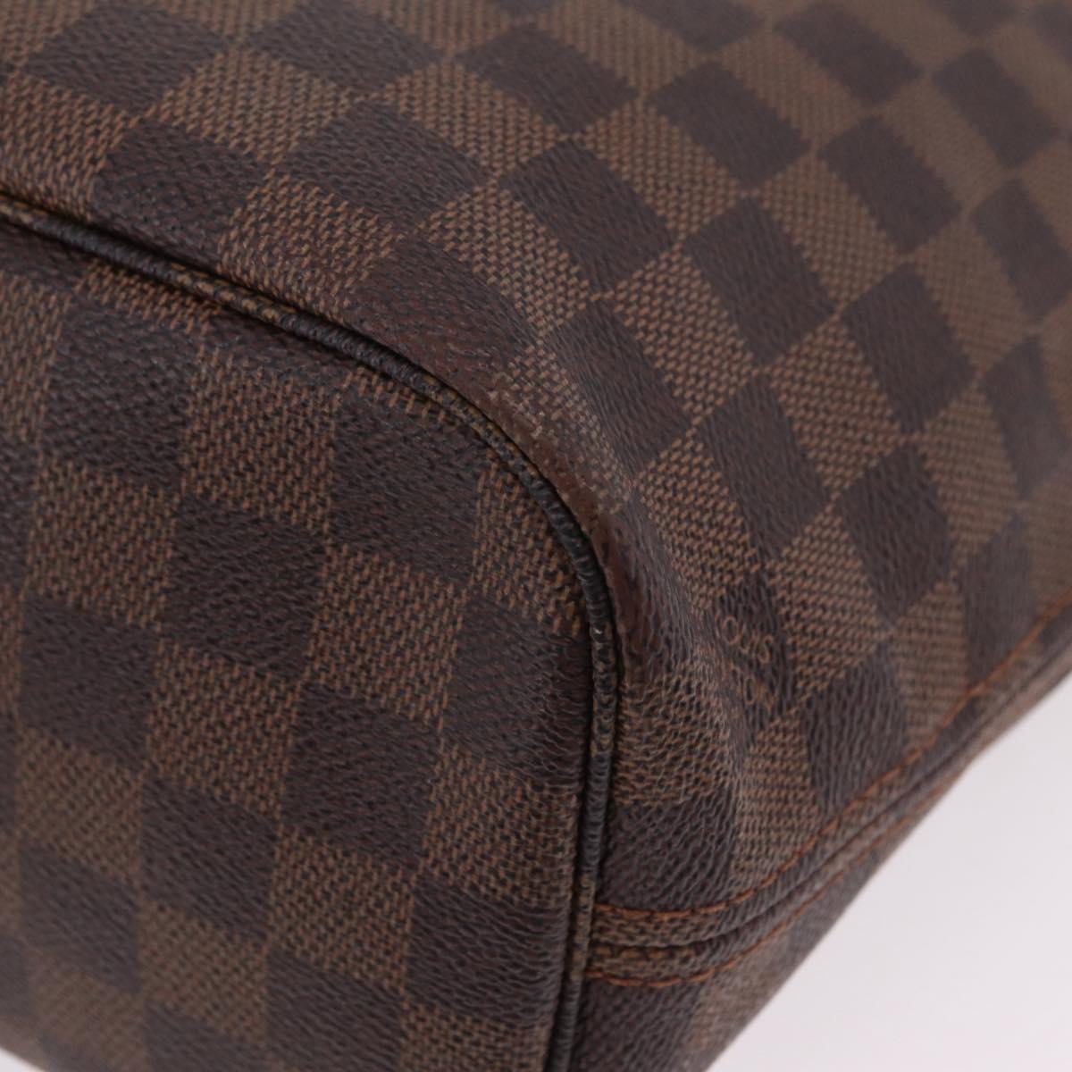 LOUIS VUITTON Damier Ebene Neverfull PM Tote Bag N51109 LV Auth 206336