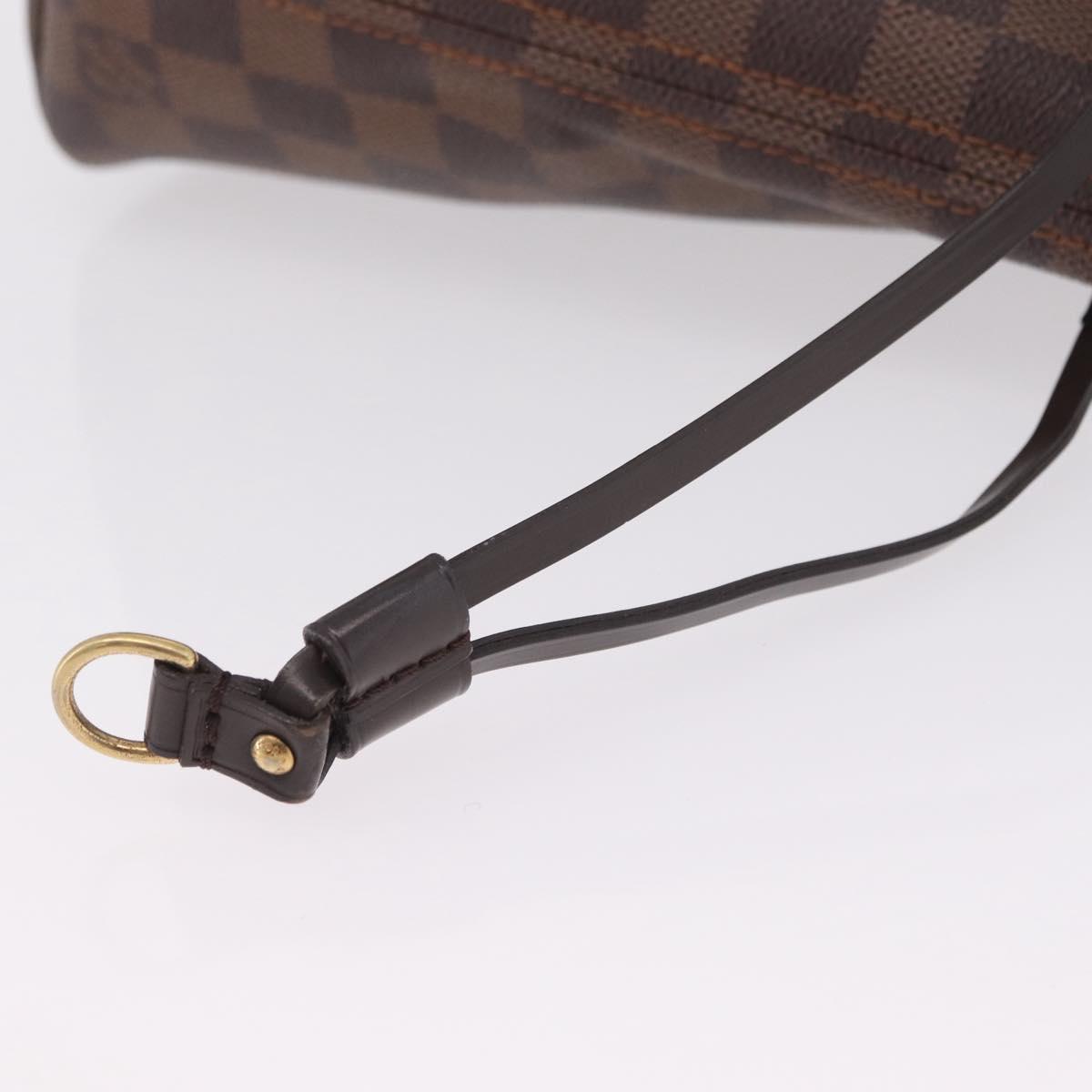 LOUIS VUITTON Damier Ebene Neverfull PM Tote Bag N51109 LV Auth 206336