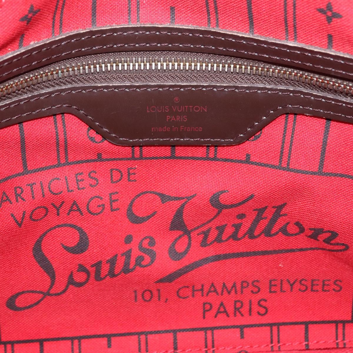 LOUIS VUITTON Damier Ebene Neverfull PM Tote Bag N51109 LV Auth 206336