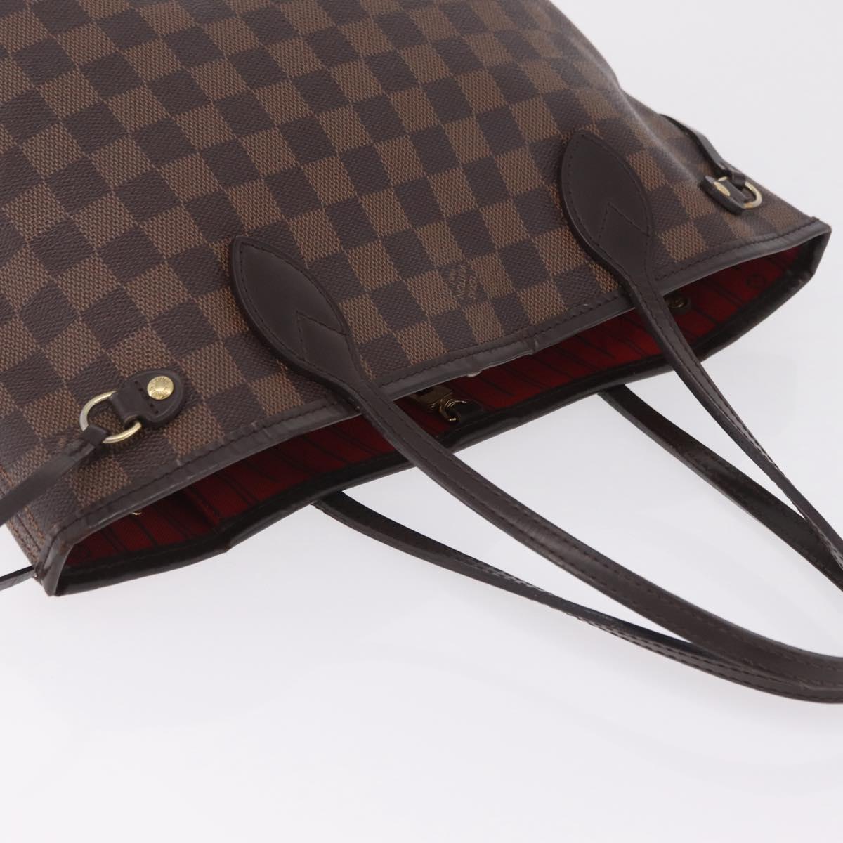 LOUIS VUITTON Damier Ebene Neverfull PM Tote Bag N51109 LV Auth 206336