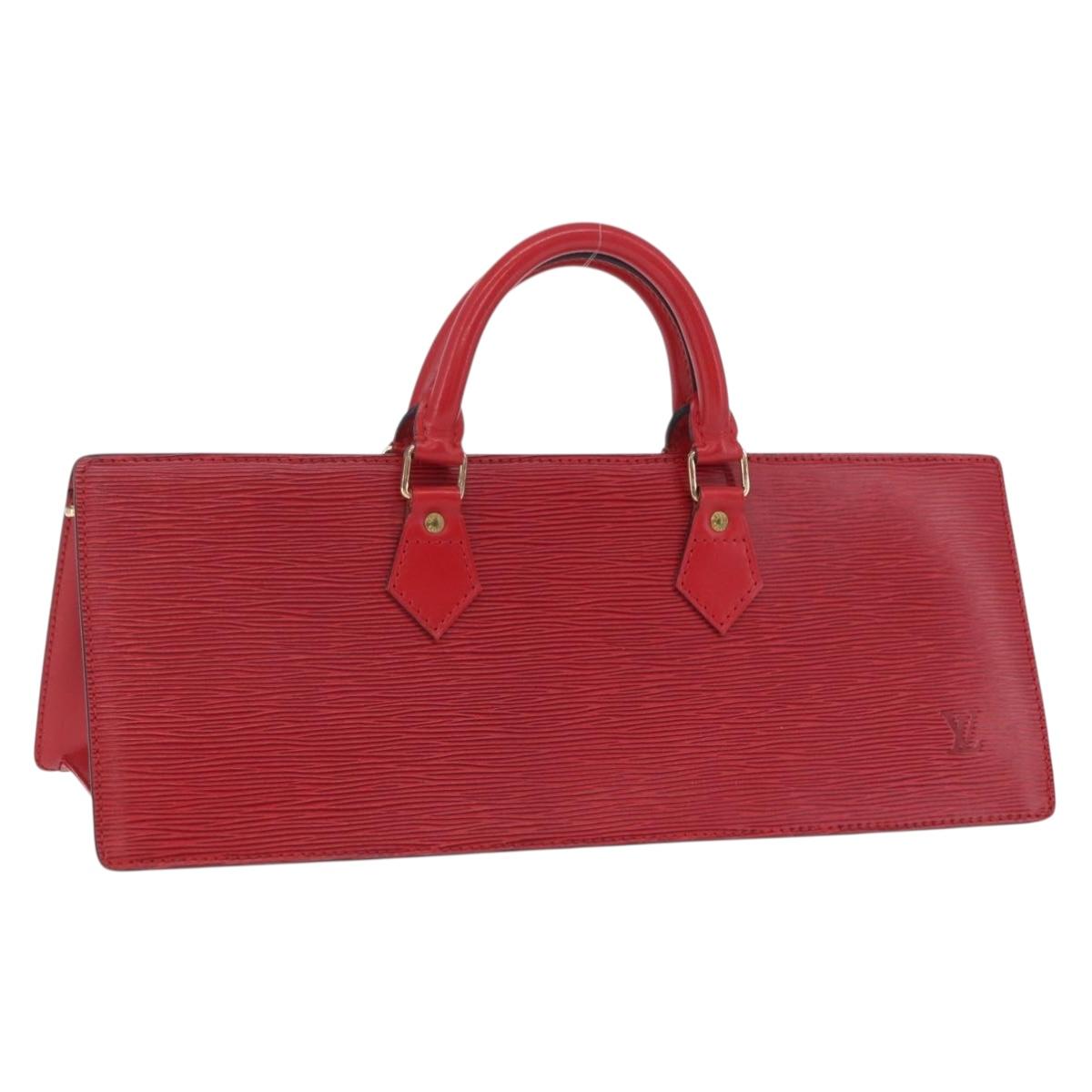 LOUIS VUITTON Epi Sac Triangle Hand Bag Red M52097 LV Auth 206342