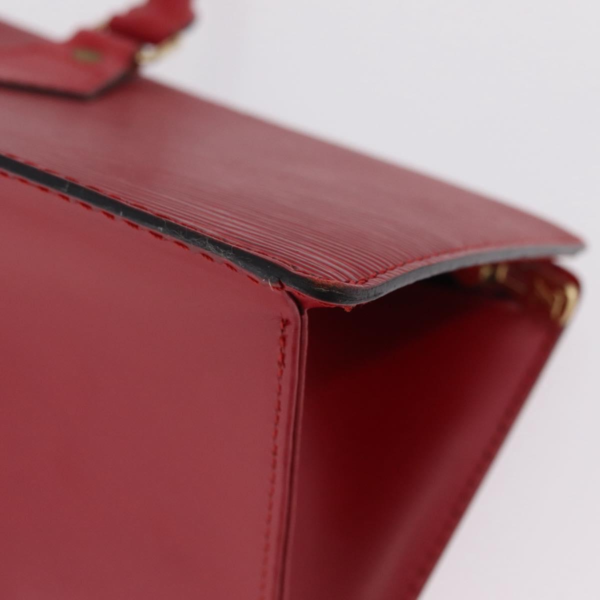 LOUIS VUITTON Epi Sac Triangle Hand Bag Red M52097 LV Auth 206342