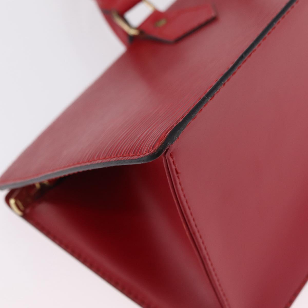 LOUIS VUITTON Epi Sac Triangle Hand Bag Red M52097 LV Auth 206342