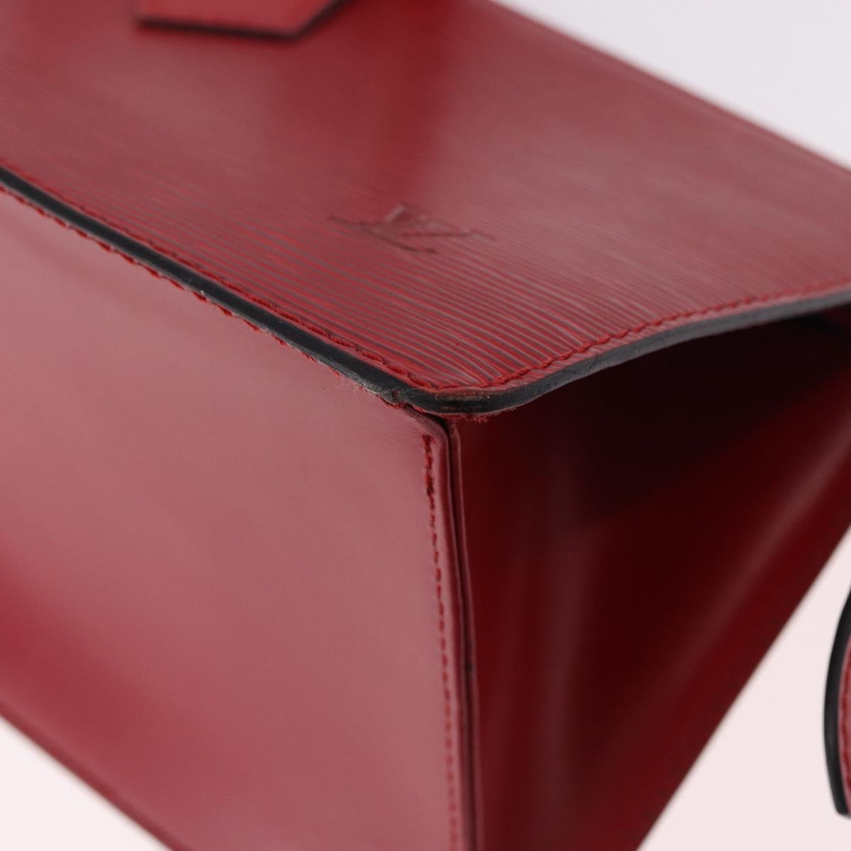 LOUIS VUITTON Epi Sac Triangle Hand Bag Red M52097 LV Auth 206342