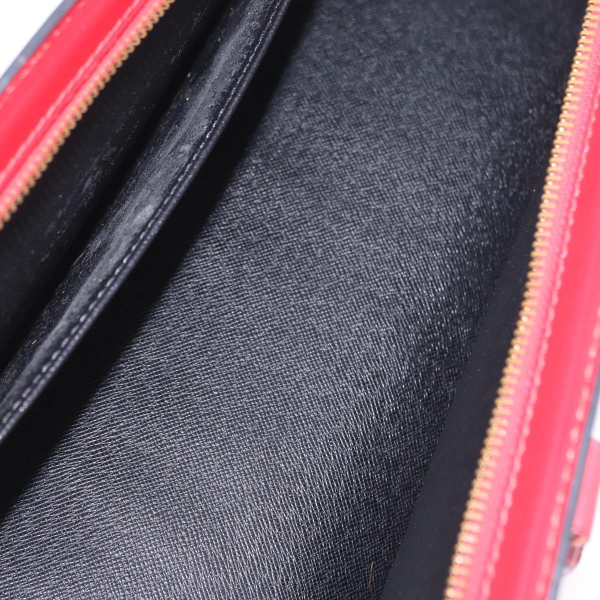 LOUIS VUITTON Epi Sac Triangle Hand Bag Red M52097 LV Auth 206342