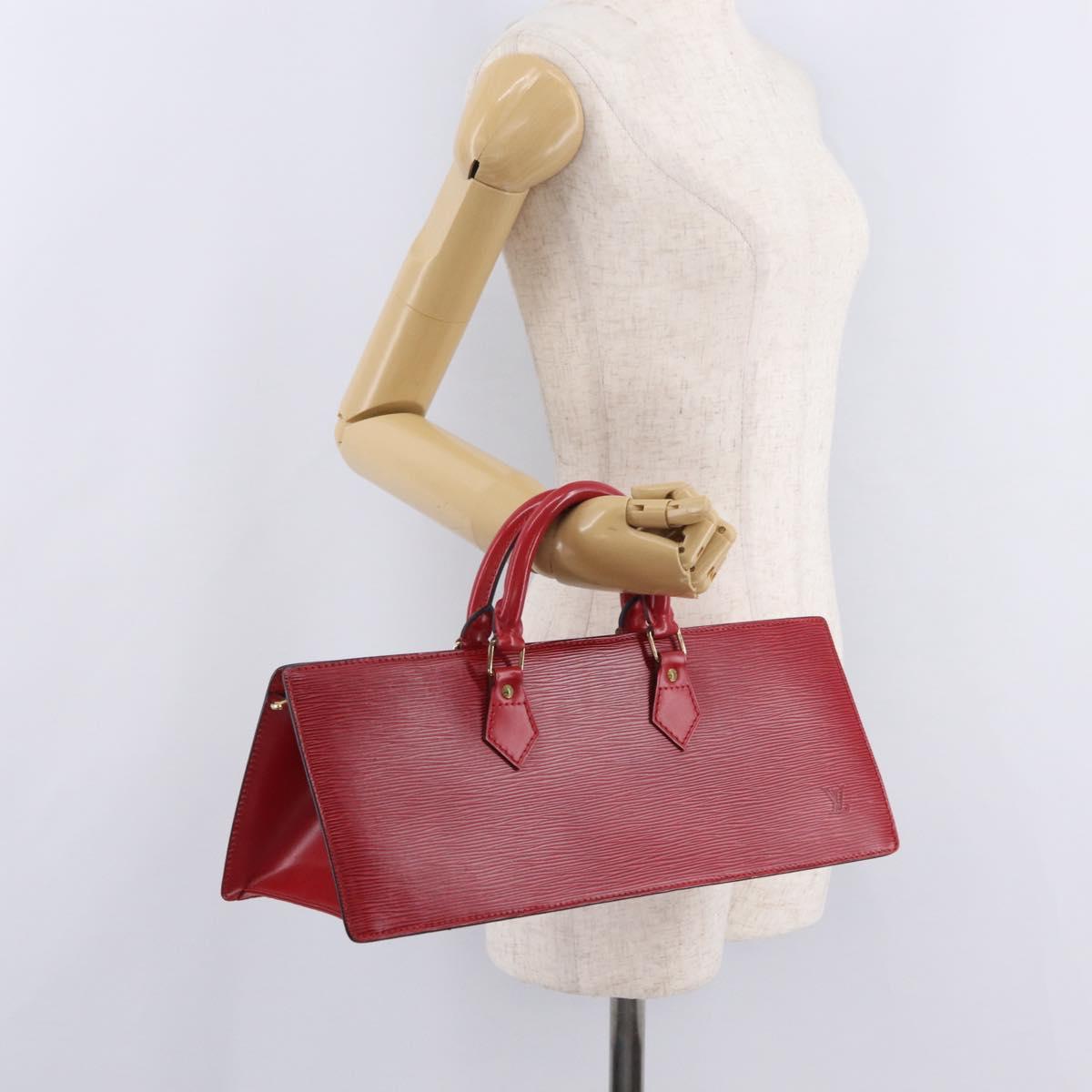 LOUIS VUITTON Epi Sac Triangle Hand Bag Red M52097 LV Auth 206342