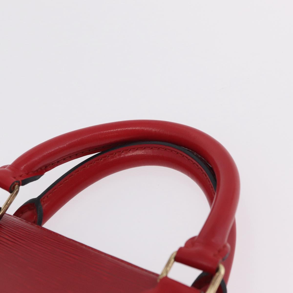 LOUIS VUITTON Epi Sac Triangle Hand Bag Red M52097 LV Auth 206342