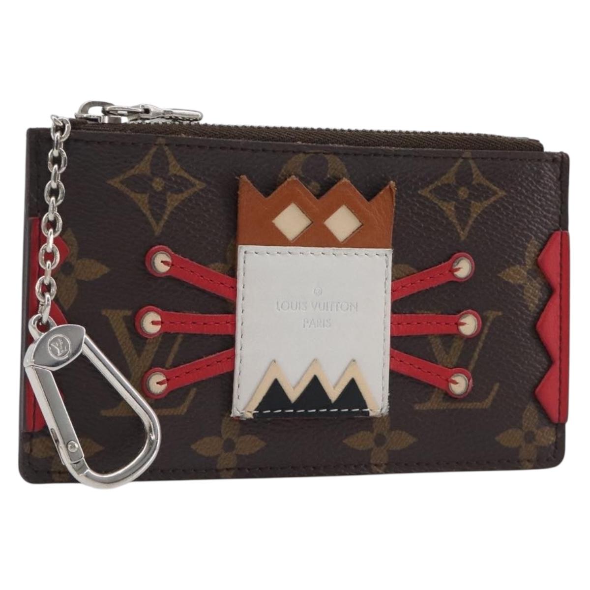LOUIS VUITTON Monogram Pochette Cles Coin Purse Tribal Mask M60213 Auth 206347M