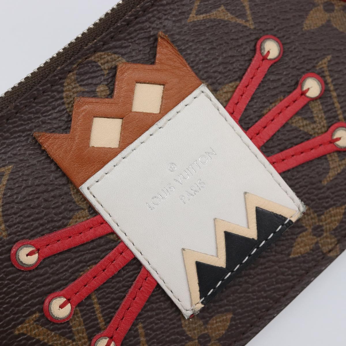 LOUIS VUITTON Monogram Pochette Cles Coin Purse Tribal Mask M60213 Auth 206347M