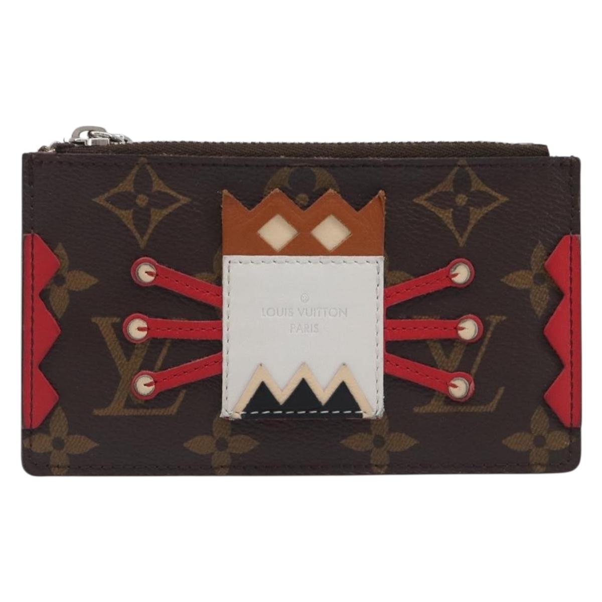 LOUIS VUITTON Monogram Pochette Cles Coin Purse Tribal Mask M60213 Auth 206347M