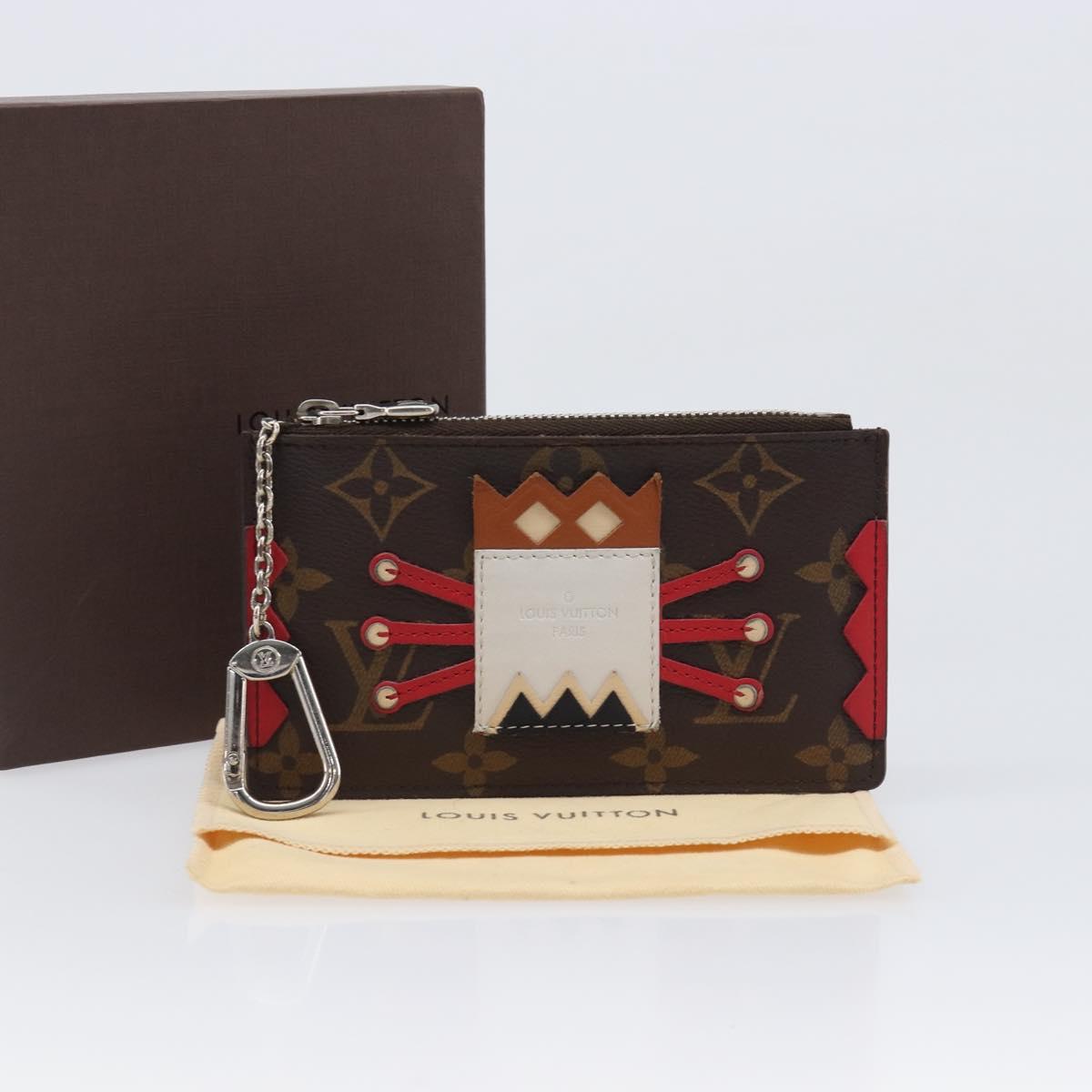 LOUIS VUITTON Monogram Pochette Cles Coin Purse Tribal Mask M60213 Auth 206347M