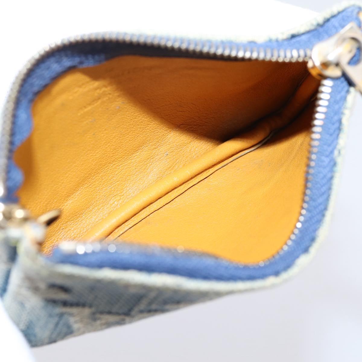 LOUIS VUITTON Monogram Denim Pochette Cles Purse Blue M95343 LV Auth 206350A