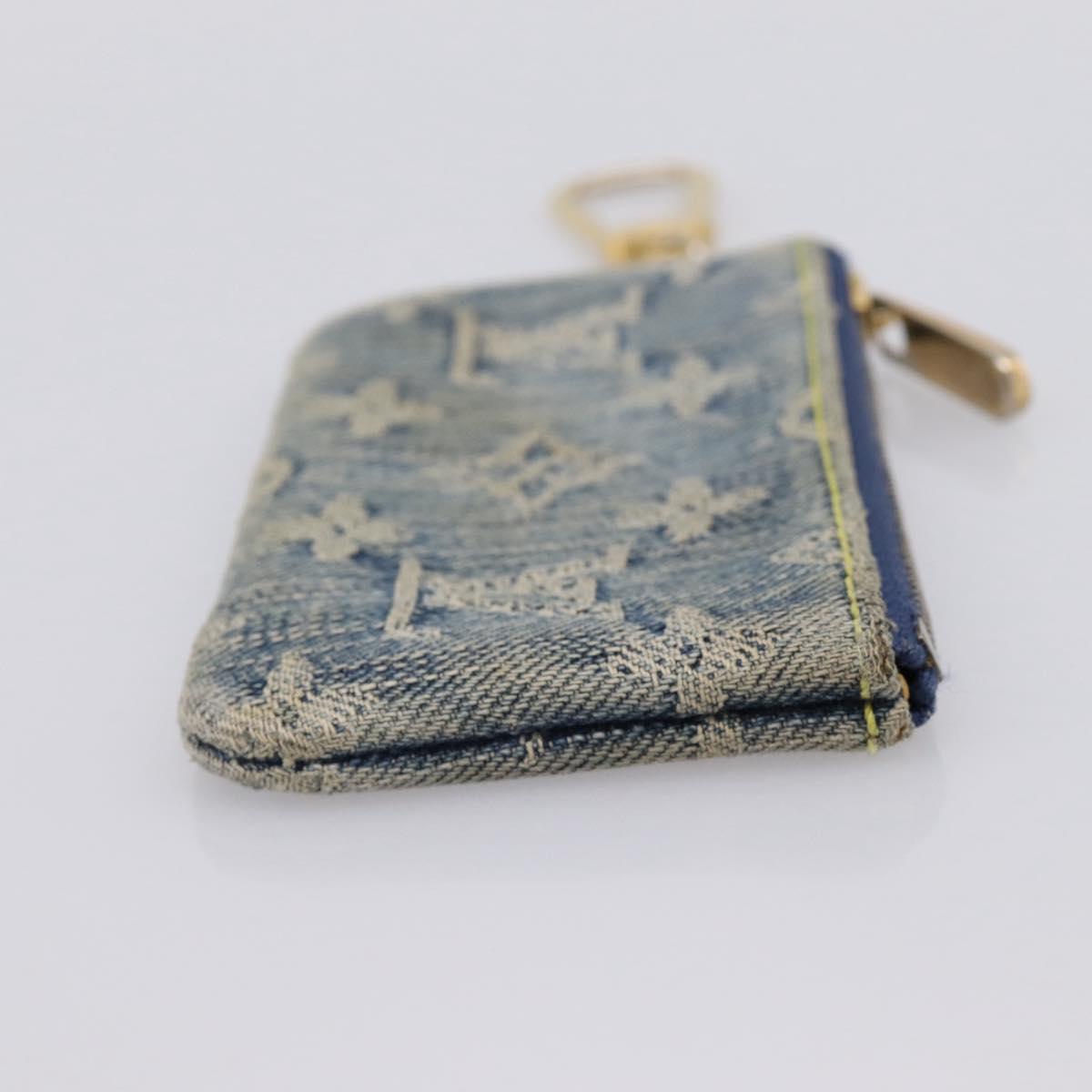 LOUIS VUITTON Monogram Denim Pochette Cles Purse Blue M95343 LV Auth 206350A