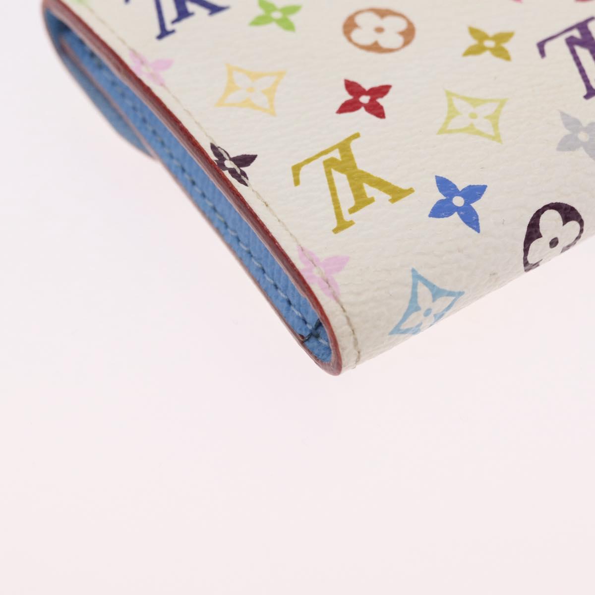 LOUIS VUITTON Monogram Multicolor Anvelop Cult De Vuitto White LV Auth 206351A