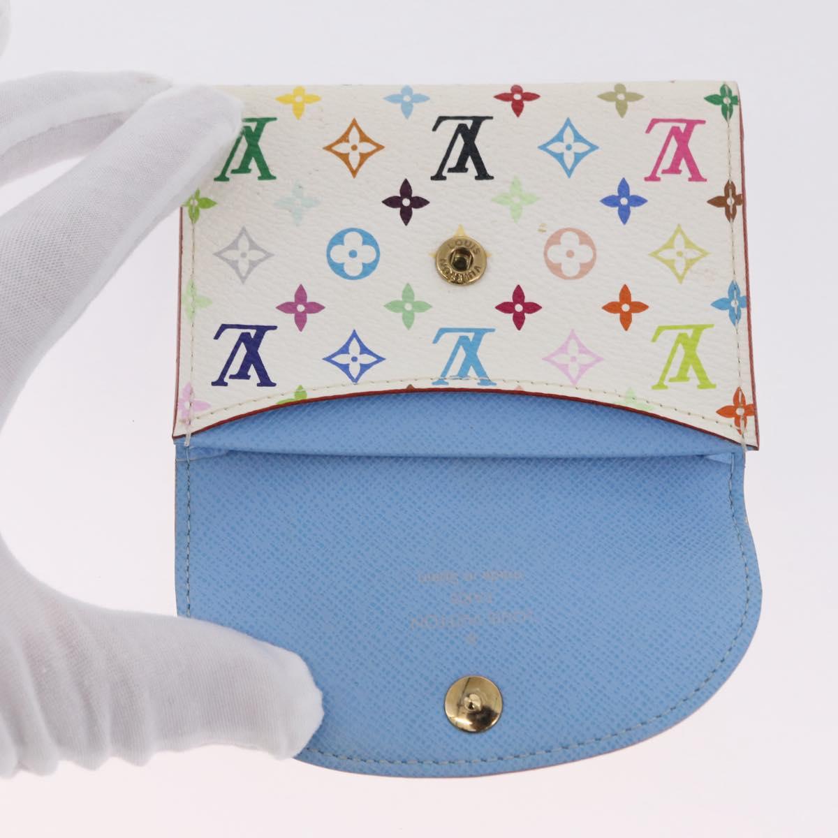 LOUIS VUITTON Monogram Multicolor Anvelop Cult De Vuitto White LV Auth 206351A