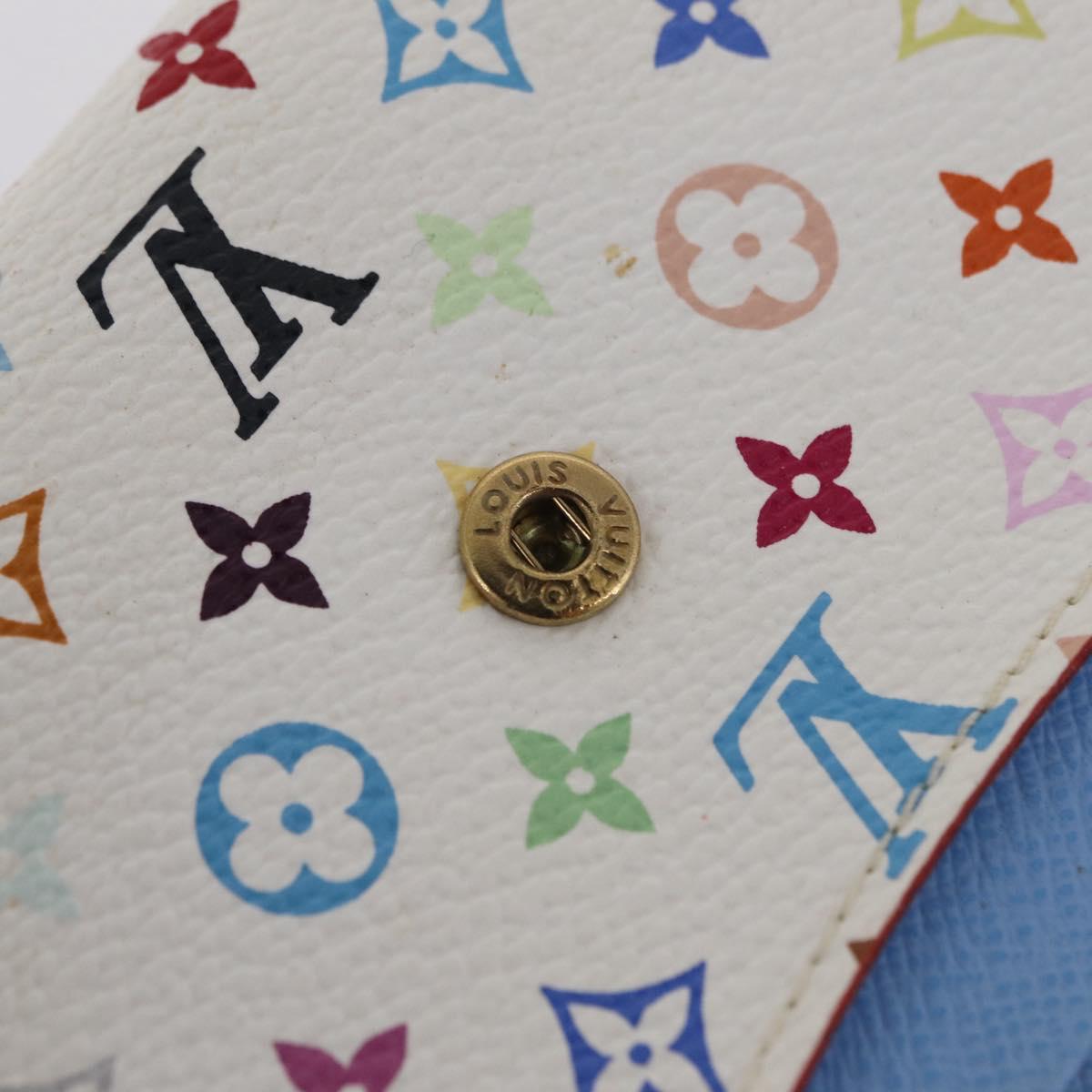 LOUIS VUITTON Monogram Multicolor Anvelop Cult De Vuitto White LV Auth 206351A