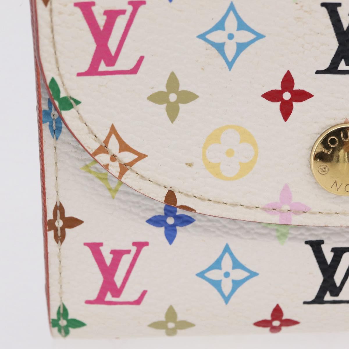 LOUIS VUITTON Monogram Multicolor Anvelop Cult De Vuitto White LV Auth 206351A