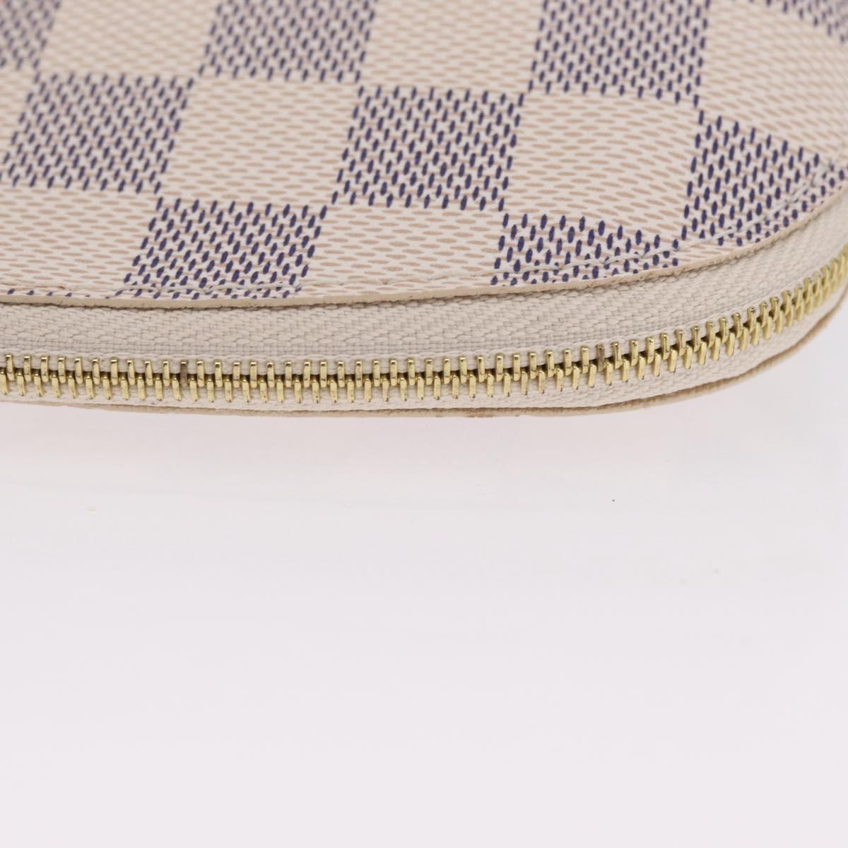 LOUIS VUITTON Damier Azur Pochette Cosmetic PM Pouch N60024 LV Auth 206359V