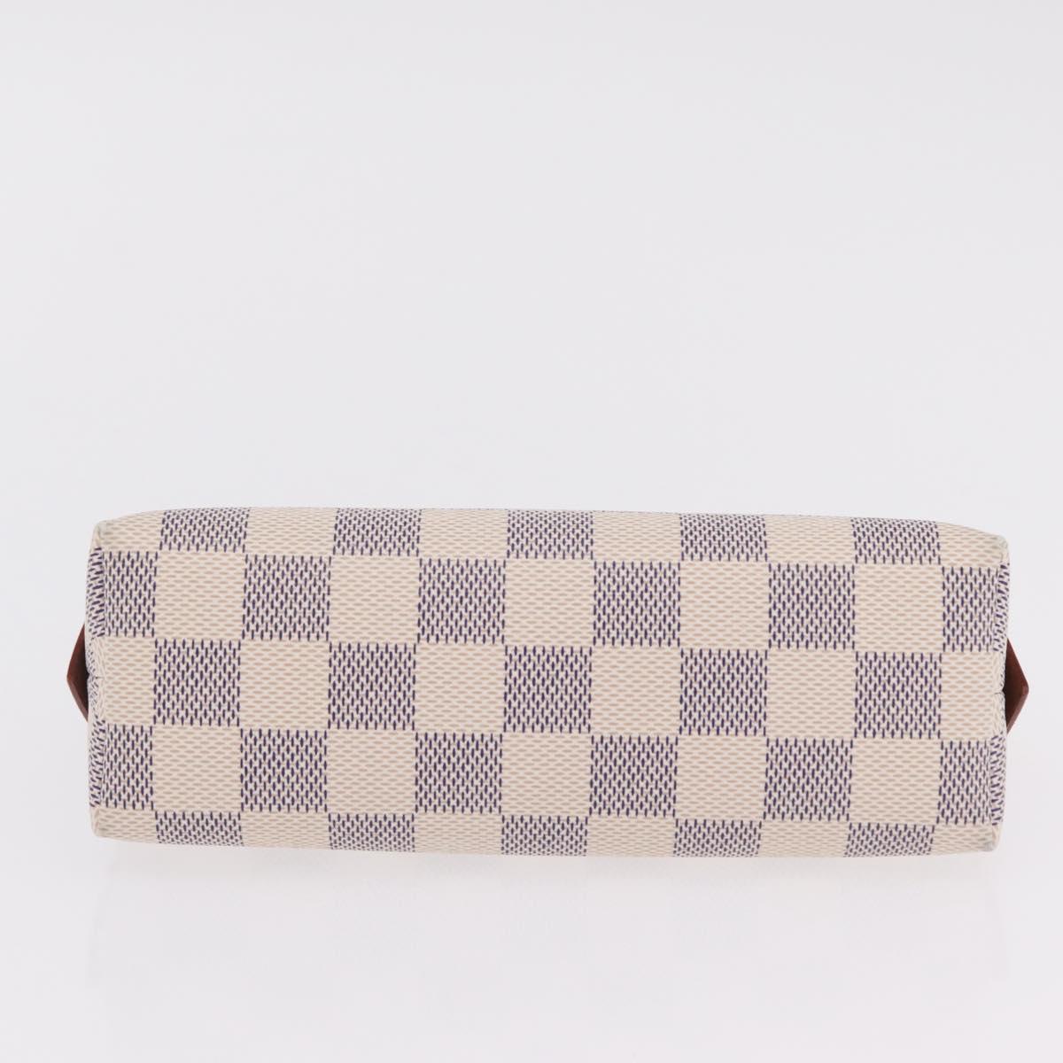 LOUIS VUITTON Damier Azur Pochette Cosmetic PM Pouch N60024 LV Auth 206359V