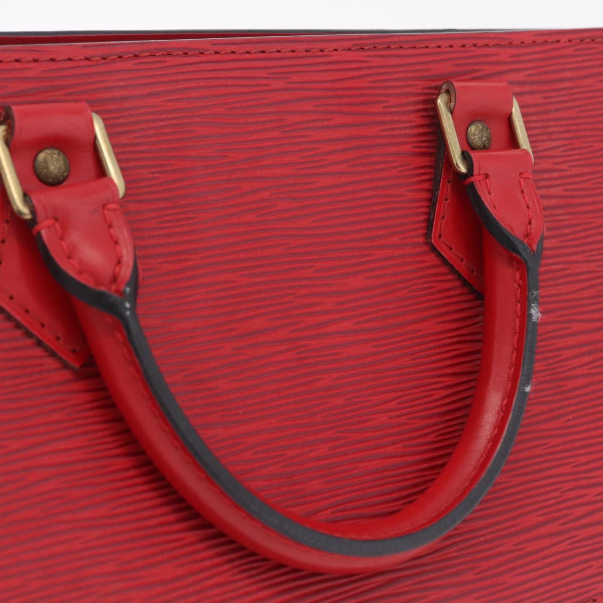 LOUIS VUITTON Epi Sac Triangle Hand Bag Red M52097 LV Auth 206372