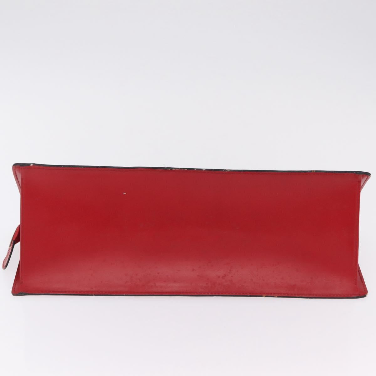 LOUIS VUITTON Epi Sac Triangle Hand Bag Red M52097 LV Auth 206372
