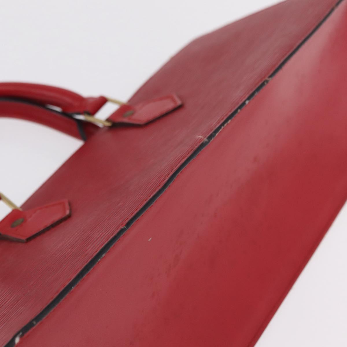 LOUIS VUITTON Epi Sac Triangle Hand Bag Red M52097 LV Auth 206372