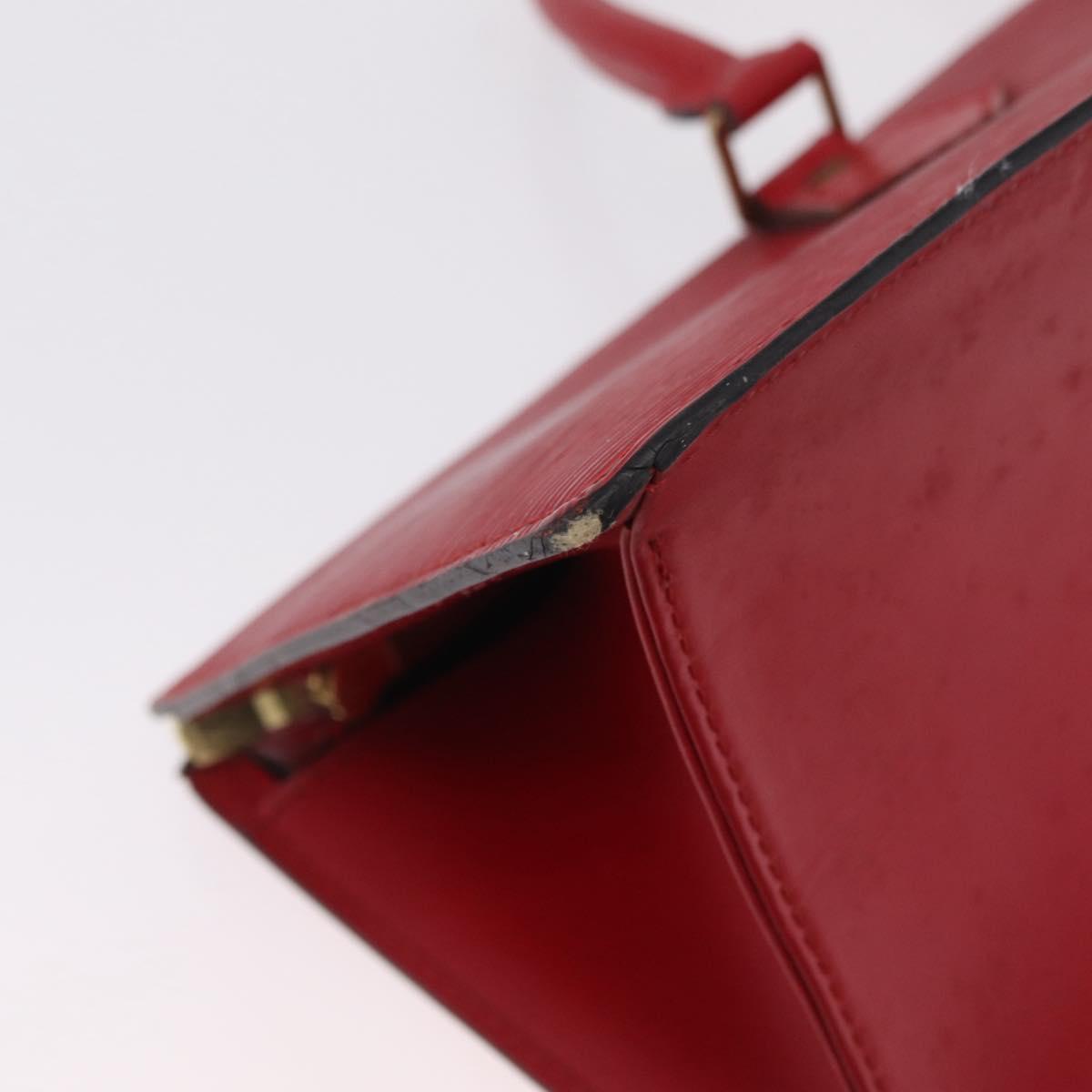 LOUIS VUITTON Epi Sac Triangle Hand Bag Red M52097 LV Auth 206372