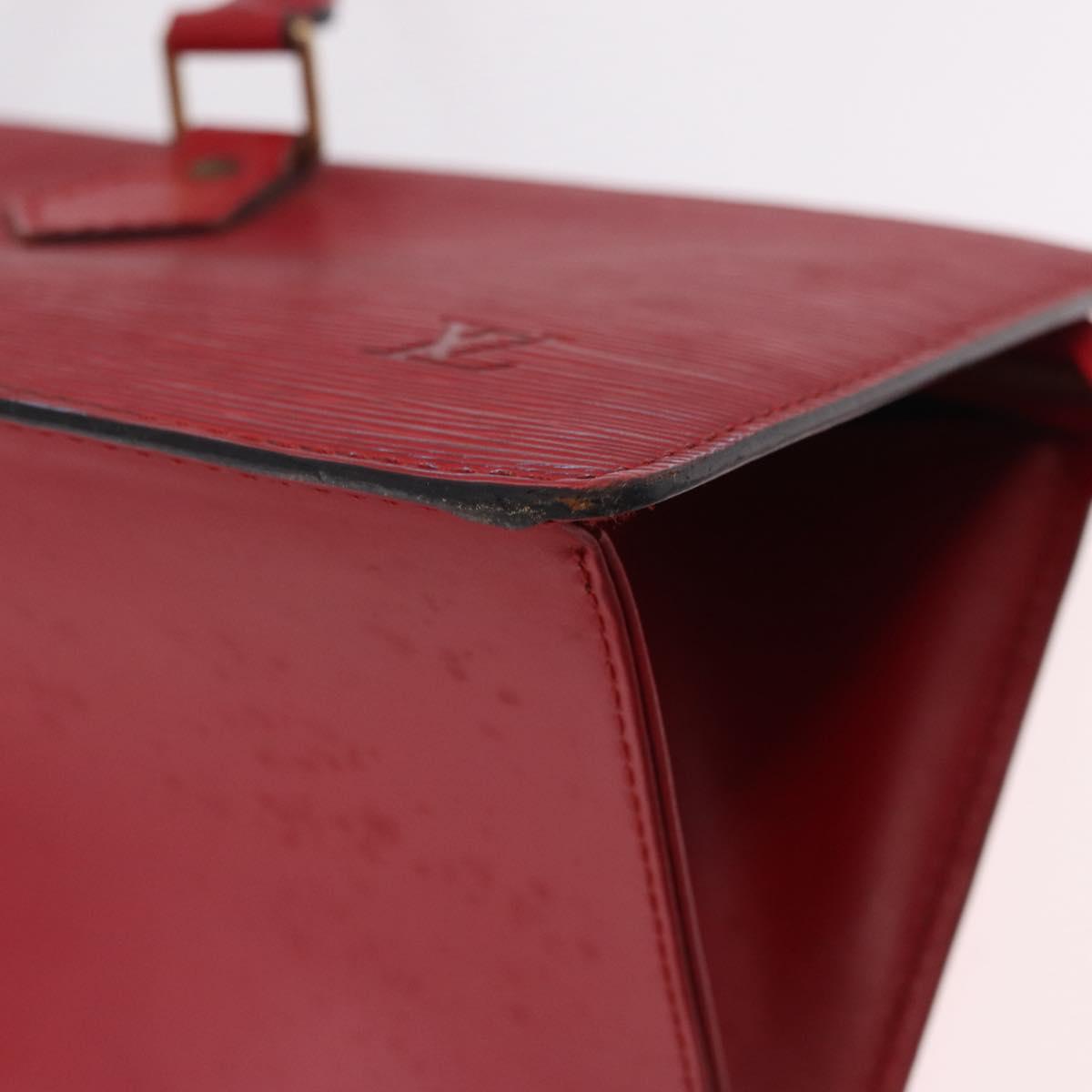 LOUIS VUITTON Epi Sac Triangle Hand Bag Red M52097 LV Auth 206372