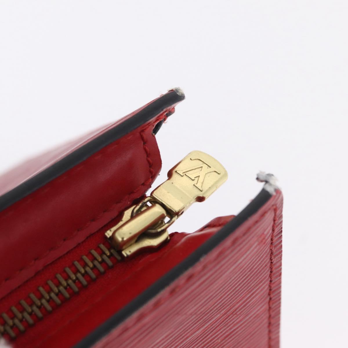 LOUIS VUITTON Epi Sac Triangle Hand Bag Red M52097 LV Auth 206372