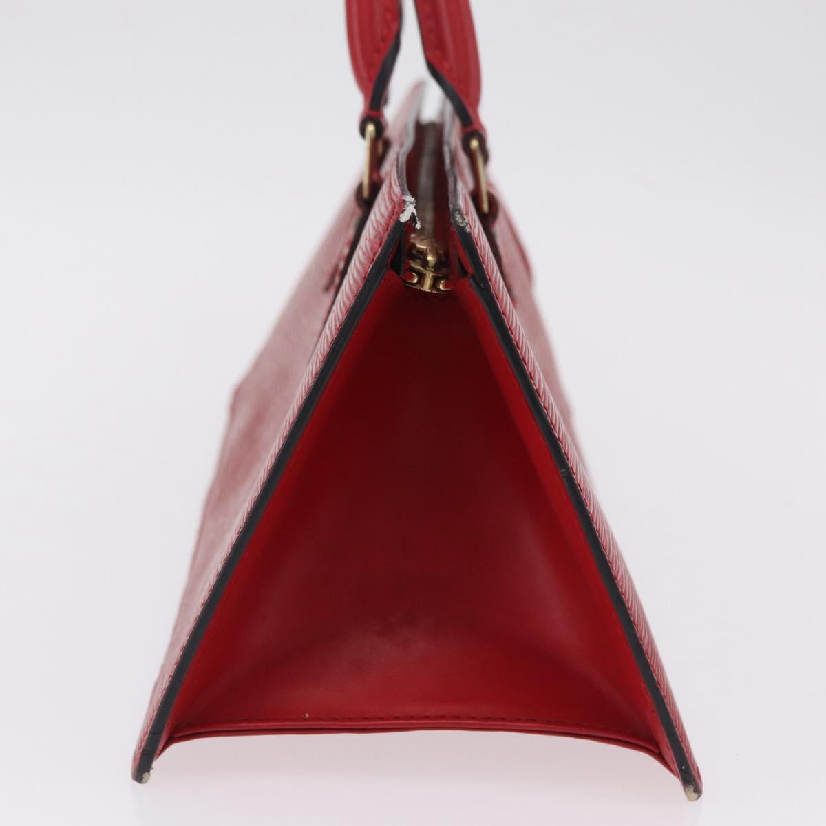 LOUIS VUITTON Epi Sac Triangle Hand Bag Red M52097 LV Auth 206372