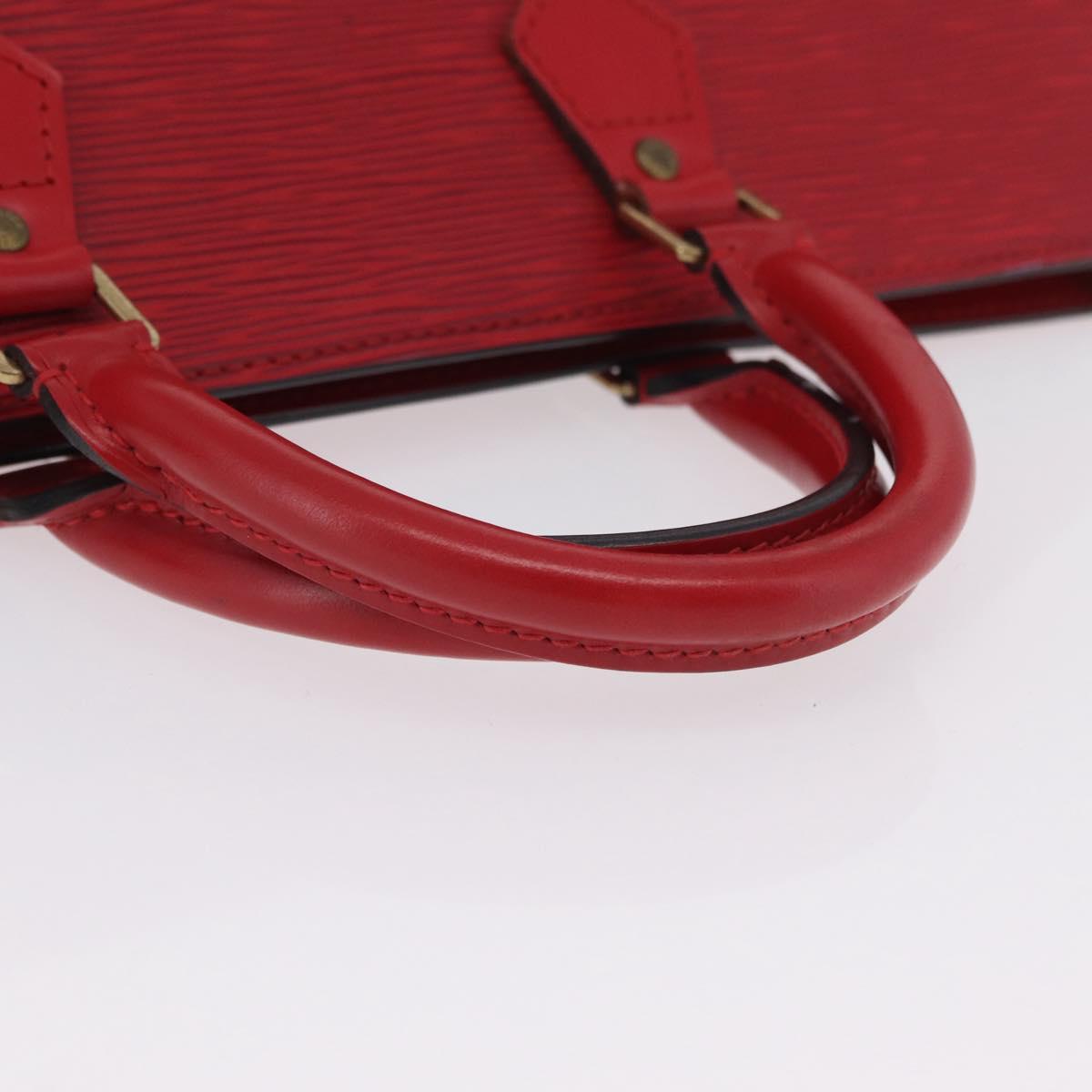 LOUIS VUITTON Epi Sac Triangle Hand Bag Red M52097 LV Auth 206372