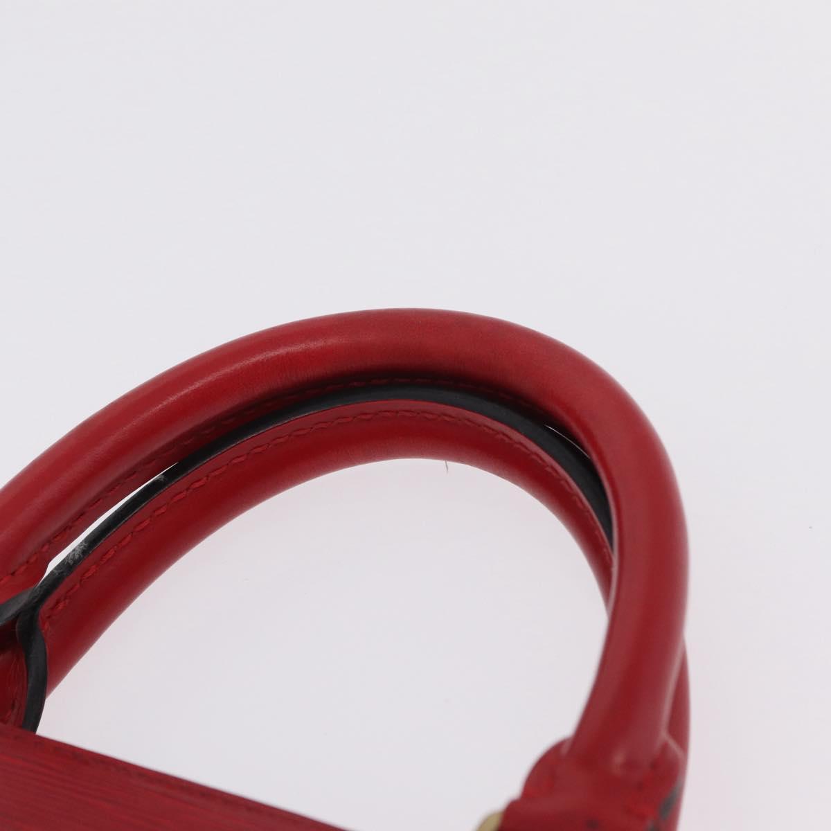 LOUIS VUITTON Epi Sac Triangle Hand Bag Red M52097 LV Auth 206372