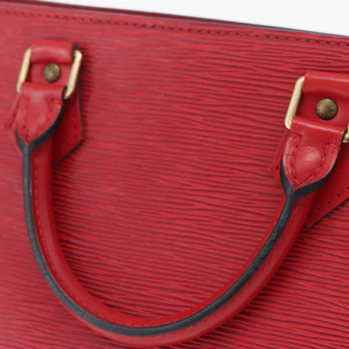 LOUIS VUITTON Epi Sac Triangle Hand Bag Red M52097 LV Auth 206372