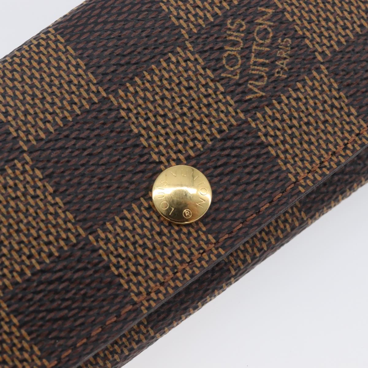 LOUIS VUITTON Damier Ebene Multicles 4 Key Case N62631 LV Auth 206376V