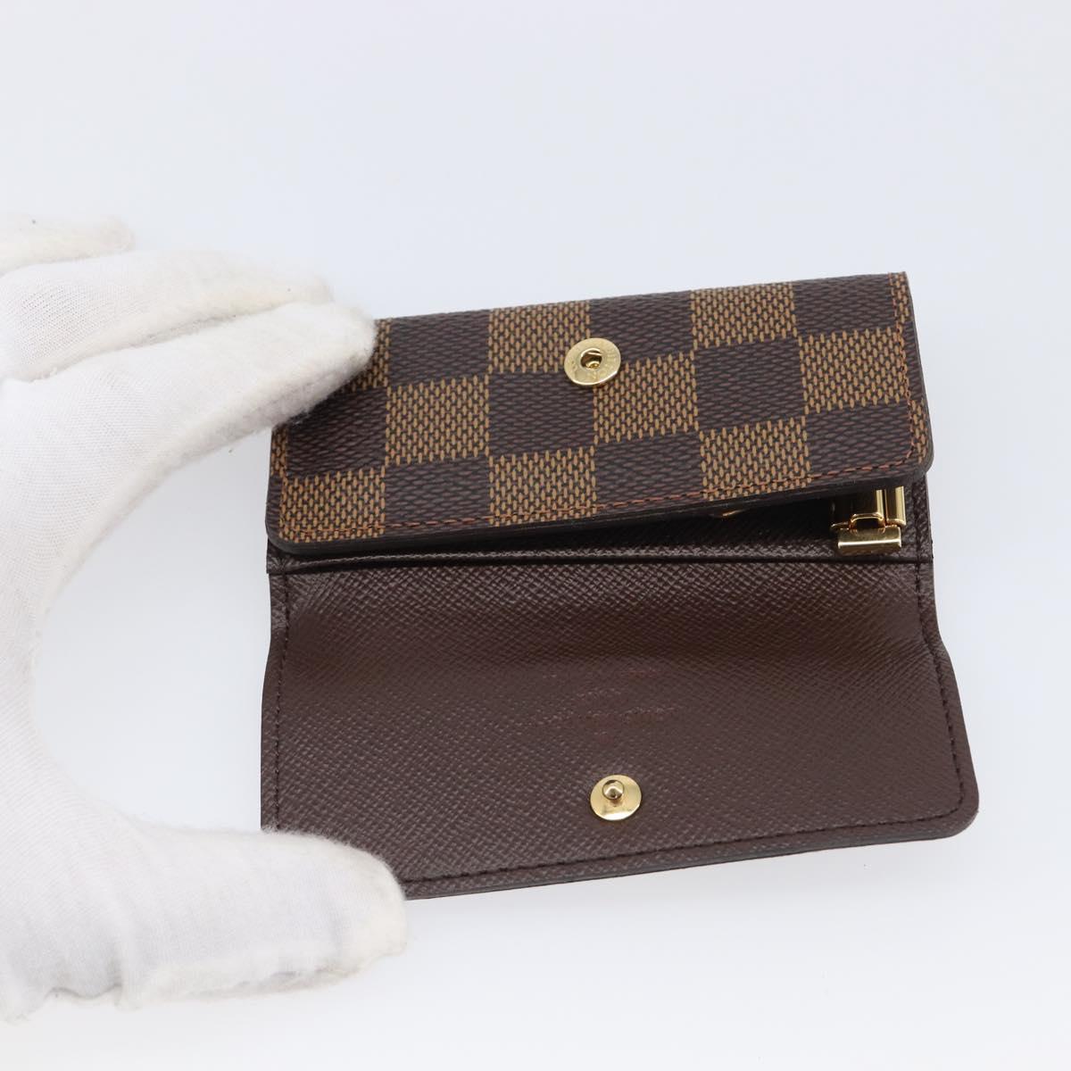 LOUIS VUITTON Damier Ebene Multicles 4 Key Case N62631 LV Auth 206376V
