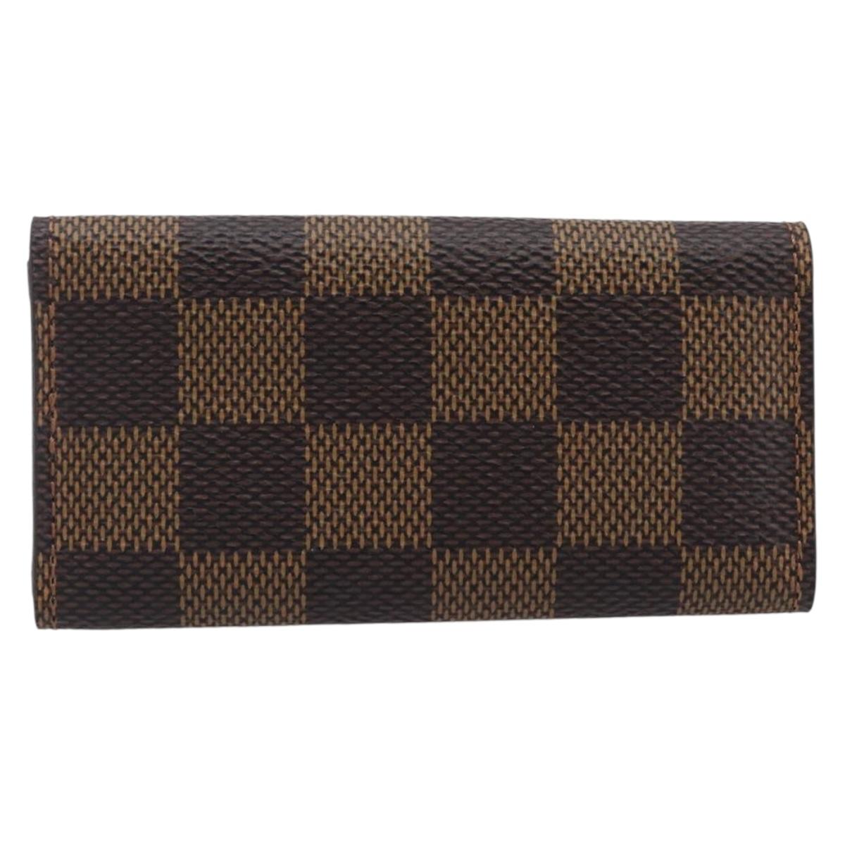 LOUIS VUITTON Damier Ebene Multicles 4 Key Case N62631 LV Auth 206376V