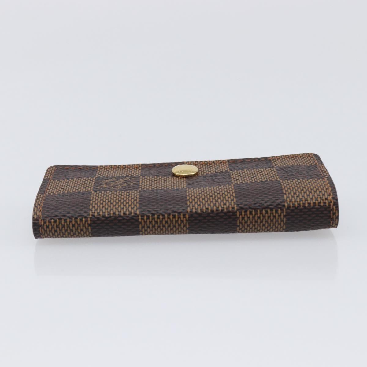LOUIS VUITTON Damier Ebene Multicles 4 Key Case N62631 LV Auth 206376V