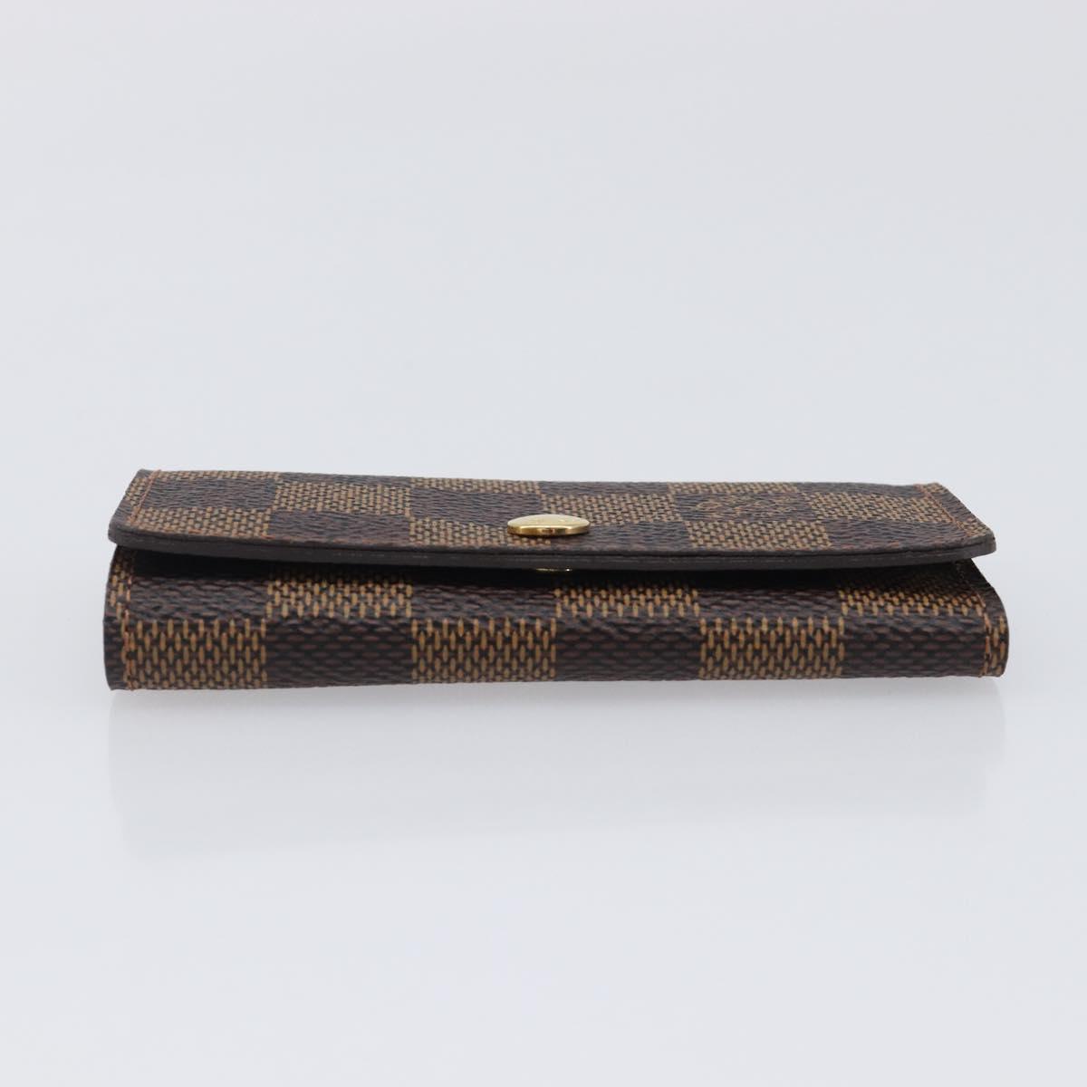LOUIS VUITTON Damier Ebene Multicles 4 Key Case N62631 LV Auth 206376V