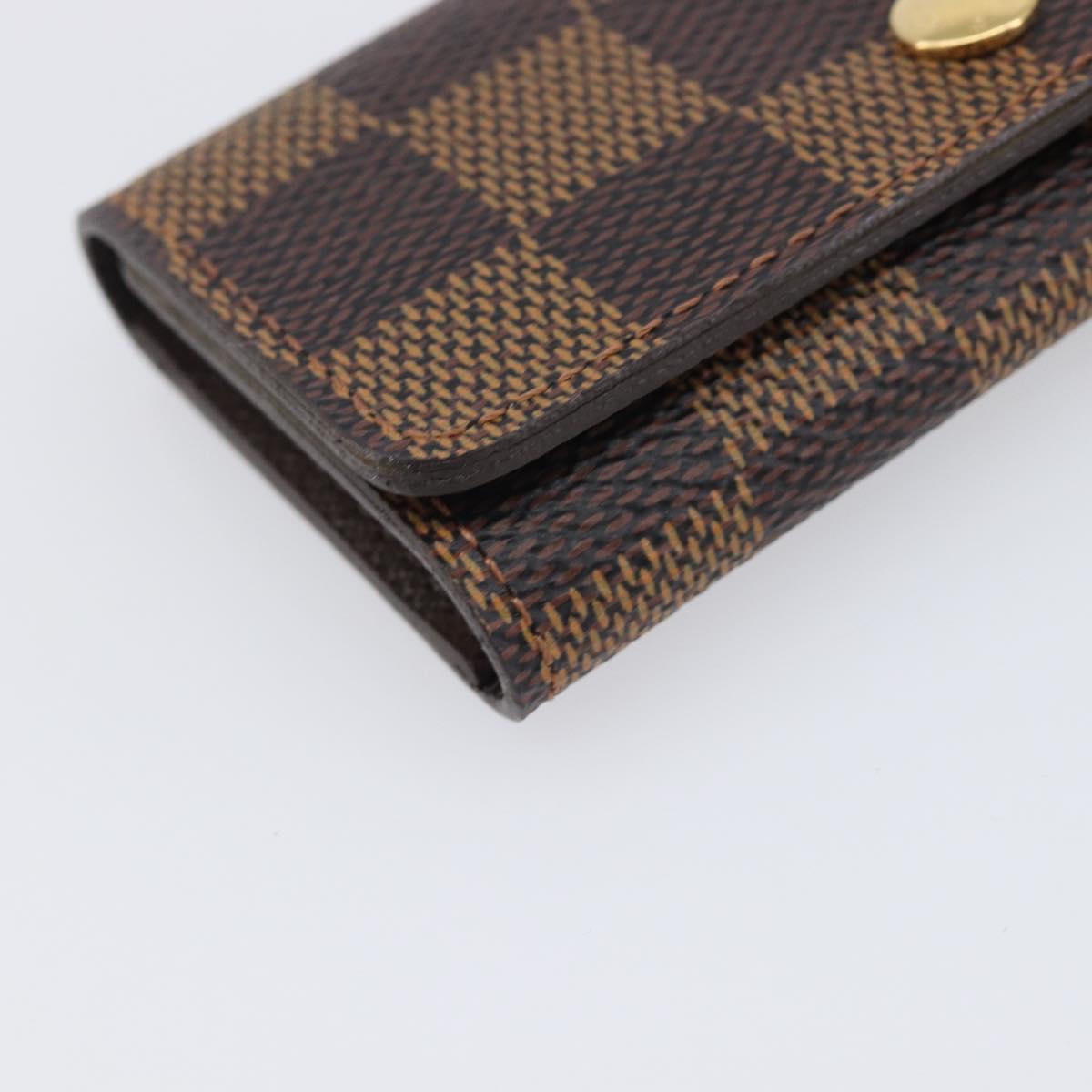 LOUIS VUITTON Damier Ebene Multicles 4 Key Case N62631 LV Auth 206376V