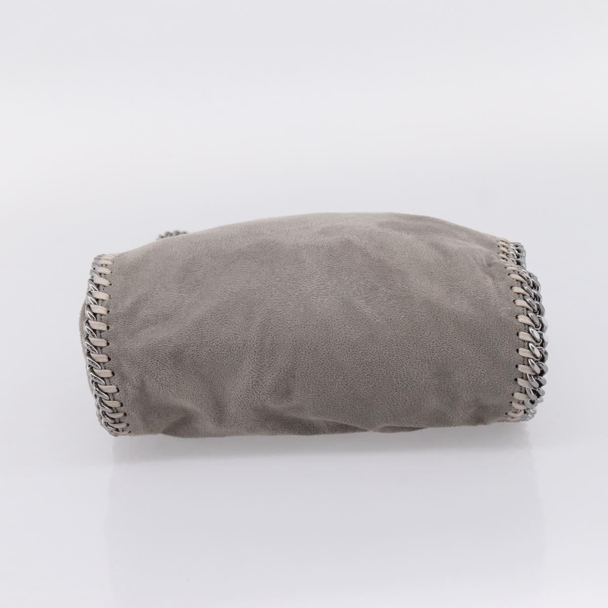 Stella MacCartney Chain Falabella Bag Suede Gray Silver 371223 Auth 206377A