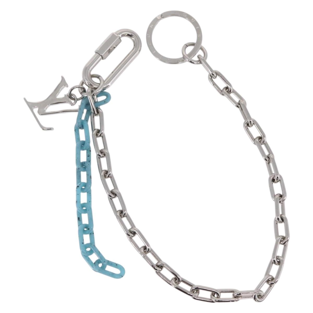 LOUIS VUITTON Key Chain LV Shape Charm metal Silver MP2619 LV Auth 206379M