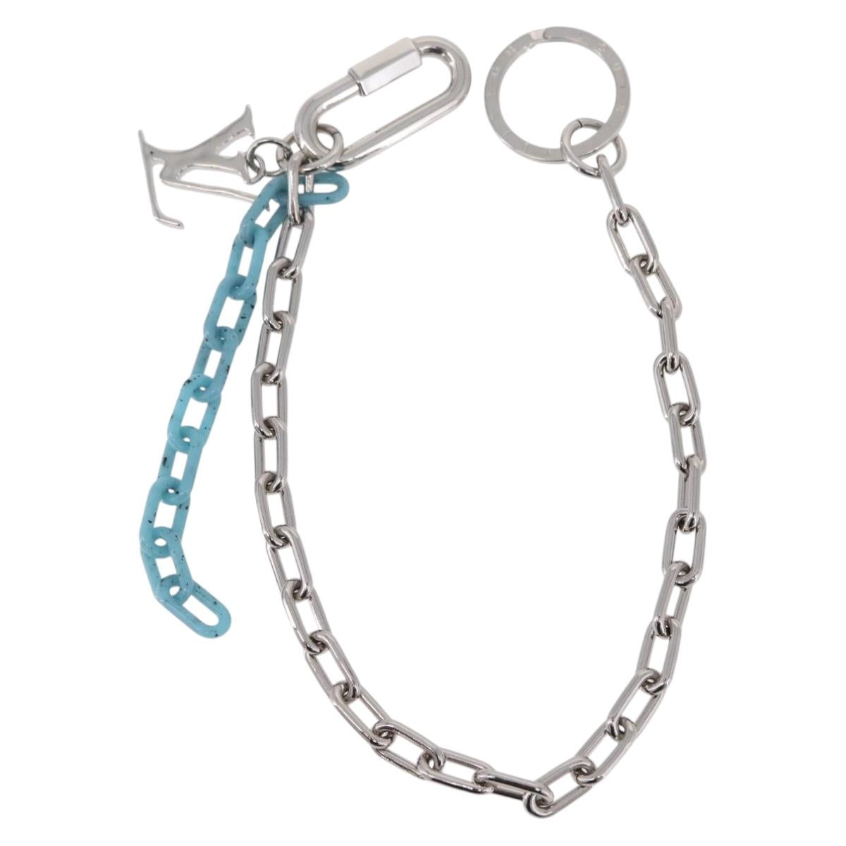 LOUIS VUITTON Key Chain LV Shape Charm metal Silver MP2619 LV Auth 206379M